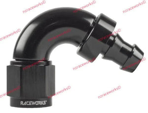 RACEWORKS PUSH LOK HOSE ENDS > 120 DEGREE - 400 SERIES-NZRACEWORKS-Autoignite NZ