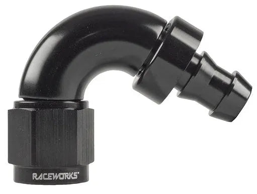 RACEWORKS PUSH LOK HOSE ENDS > 120 DEGREE - 400 SERIES