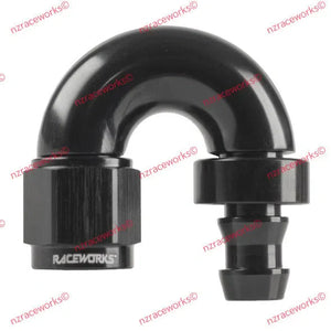 RACEWORKS PUSH LOK HOSE ENDS > 180 DEGREE - 400 SERIES-NZRACEWORKS-Autoignite NZ