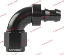 Load image into Gallery viewer, RACEWORKS PUSH LOK HOSE ENDS &gt; 90 DEGREE - 400 SERIES-NZRACEWORKS-Autoignite NZ
