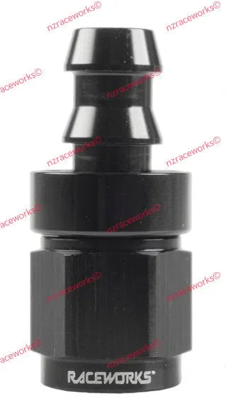 RACEWORKS PUSH LOK HOSE FITTING AN-4 STRAIGHT | RWF-401-04BK-NZRACEWORKS-Autoignite NZ