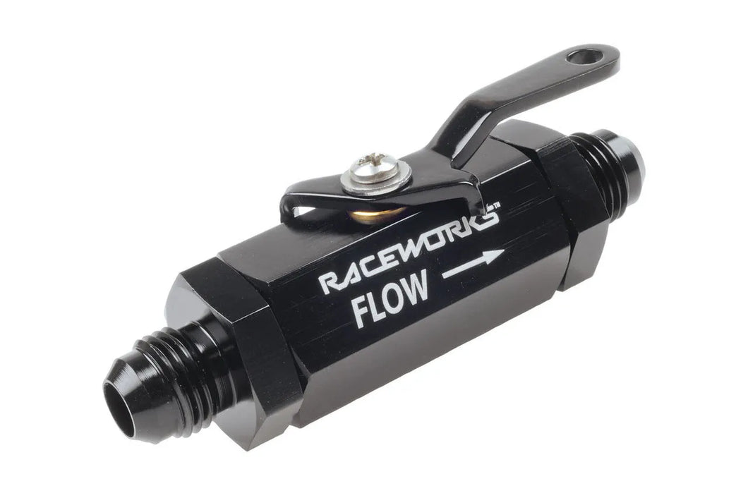 RACEWORKS SHUT OFF VALVE AN-6 | RWF-650-06BK-NZRACEWORKS-Autoignite NZ