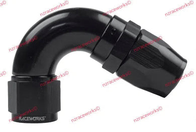 RACEWORKS TAPER HOSE FITTING AN-10 120DEG | RWF-114-10BK-NZRACEWORKS-Autoignite NZ