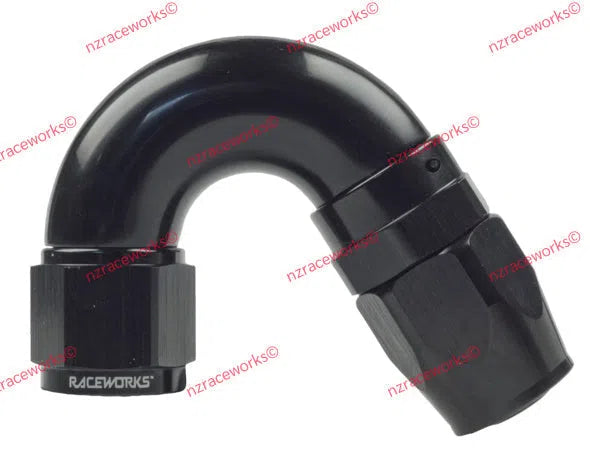 RACEWORKS TAPER HOSE FITTING AN-10 150DEG | RWF-115-10BK-NZRACEWORKS-Autoignite NZ