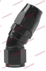 RACEWORKS TAPER HOSE FITTING AN-12 30DEG | RWF-117-12BK-NZRACEWORKS-Autoignite NZ