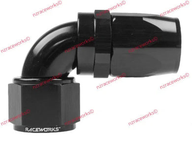 RACEWORKS TAPER HOSE FITTING AN-16 90DEG | RWF-113-16BK-NZRACEWORKS-Autoignite NZ