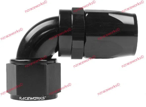 RACEWORKS TAPER HOSE FITTING AN-16 90DEG | RWF-113-16BK-NZRACEWORKS-Autoignite NZ