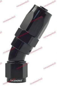 RACEWORKS TAPER HOSE FITTING AN-8 30DEG | RWF-117-06BK-NZRACEWORKS-Autoignite NZ