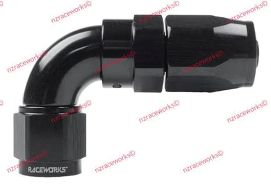 RACEWORKS TAPER HOSE FITTING AN-8 90DEG | RWF-113-08BK-NZRACEWORKS-Autoignite NZ
