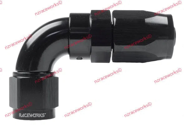 RACEWORKS TAPER HOSE FITTING AN-8 90DEG | RWF-113-08BK-NZRACEWORKS-Autoignite NZ