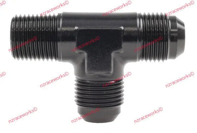 RACEWORKS TEE AN-12 - 3/4''NPT ON RUN | RWF-826-12BK-NZRACEWORKS-Autoignite NZ