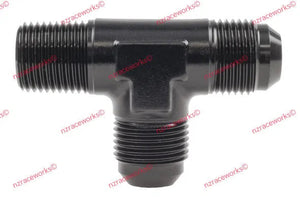 RACEWORKS TEE AN-16 - 1'' NPT ON RUN | RWF-826-16BK-NZRACEWORKS-Autoignite NZ