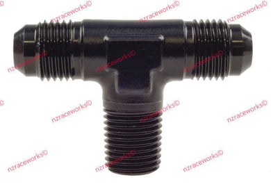 RACEWORKS TEE AN-4 - 1/8''NPT ON BRANCH | RWF-825-04BK-NZRACEWORKS-Autoignite NZ