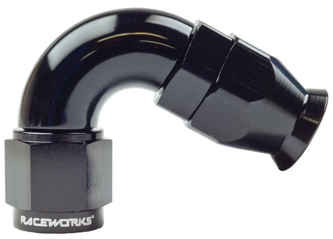 RACEWORKS TEFLON BRAID HOSE ENDS 120 DEGREE