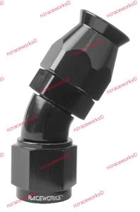 RACEWORKS TEFLON BRAID HOSE ENDS > 30 DEGREE-NZRACEWORKS-Autoignite NZ