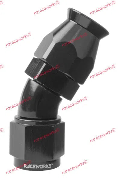 RACEWORKS TEFLON BRAID HOSE ENDS > 30 DEGREE-NZRACEWORKS-Autoignite NZ