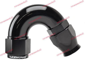 RACEWORKS TEFLON HOSE FITTING AN-10 150 DEG | RWF-205-10BK-NZRACEWORKS-Autoignite NZ