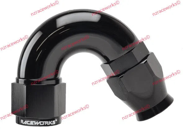 RACEWORKS TEFLON HOSE FITTING AN-10 150 DEG | RWF-205-10BK-NZRACEWORKS-Autoignite NZ