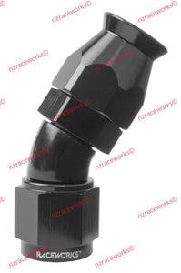 RACEWORKS TEFLON HOSE FITTING AN-10 30 DEG | RWF-207-10BK-NZRACEWORKS-Autoignite NZ