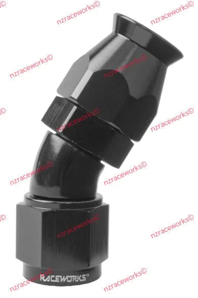 RACEWORKS TEFLON HOSE FITTING AN-10 30 DEG | RWF-207-10BK-NZRACEWORKS-Autoignite NZ