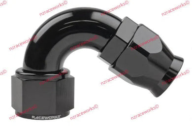 RACEWORKS TEFLON HOSE FITTING AN-12 120 DEG | RWF-204-12BK-NZRACEWORKS-Autoignite NZ