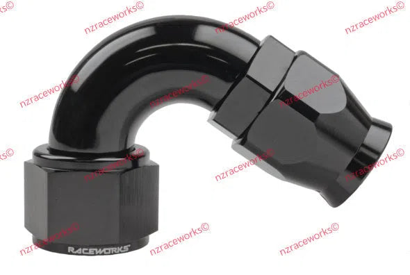 RACEWORKS TEFLON HOSE FITTING AN-12 120 DEG | RWF-204-12BK-NZRACEWORKS-Autoignite NZ