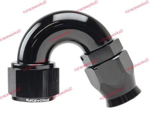 RACEWORKS TEFLON HOSE FITTING AN-12 150 DEG | RWF-205-12BK-NZRACEWORKS-Autoignite NZ