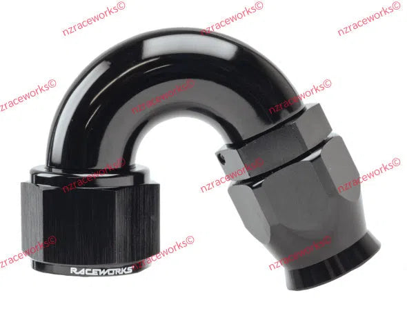 RACEWORKS TEFLON HOSE FITTING AN-12 150 DEG | RWF-205-12BK-NZRACEWORKS-Autoignite NZ