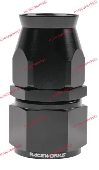 RACEWORKS TEFLON HOSE FITTING AN-12 STRAIGHT | RWF-201-12BK-NZRACEWORKS-Autoignite NZ