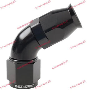 RACEWORKS TEFLON HOSE FITTING AN-6 60 DEG | RWF-208-06BK-NZRACEWORKS-Autoignite NZ