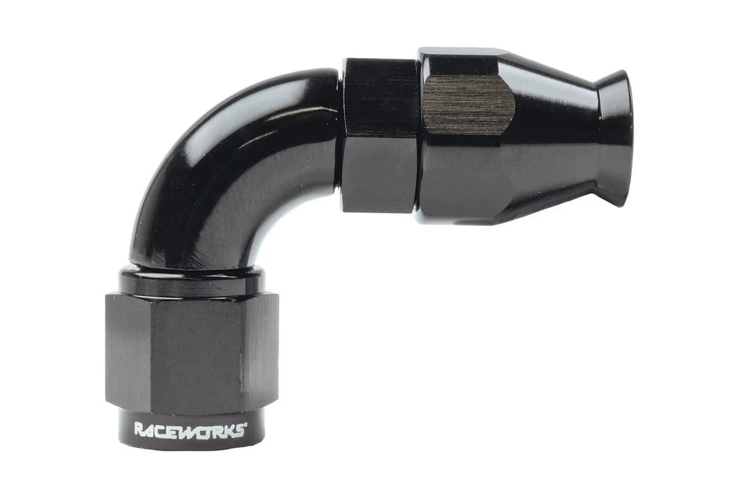 RACEWORKS TEFLON HOSE FITTING AN-6 90 DEG | RWF-203-06BK