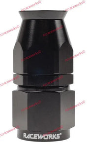 RACEWORKS TEFLON HOSE FITTING AN-8 STRAIGHT | RWF-201-08BK-NZRACEWORKS-Autoignite NZ