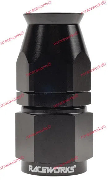 RACEWORKS TEFLON HOSE FITTING AN-8 STRAIGHT | RWF-201-08BK-NZRACEWORKS-Autoignite NZ