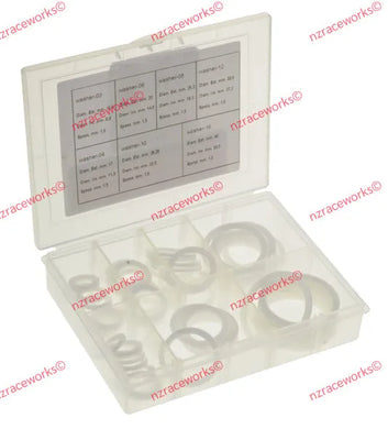 RACEWORKS TEFLON WASHER KIT 10 OF EACH SIZE AN-3 TO AN-16 | RWF-903-KIT-NZRACEWORKS-Autoignite NZ