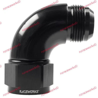 RACEWORKS TO SWIVEL ELBOW AN-16 90 DEG | RWF-143-16BK-NZRACEWORKS-Autoignite NZ