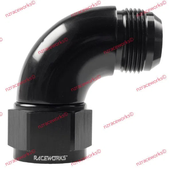 RACEWORKS TO SWIVEL ELBOW AN-16 90 DEG | RWF-143-16BK-NZRACEWORKS-Autoignite NZ