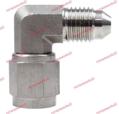 RACEWORKS TO SWIVEL ELBOW AN-4 90 DEG | RWF-143-04SS-NZRACEWORKS-Autoignite NZ