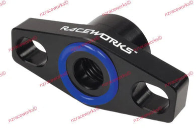 RACEWORKS TURBO DRAIN ADAPTER AN-8 OUTLET | RWF-463-01BK-NZRACEWORKS-Autoignite NZ