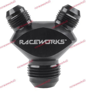 RACEWORKS Y BLOCK FLARE AN THREAD 1X AN-12 TO 2X AN-10 | RWF-930-12-10BK-NZRACEWORKS-Autoignite NZ