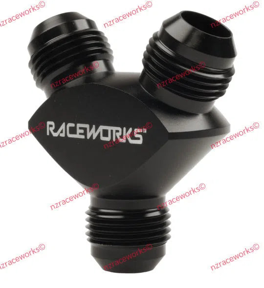 RACEWORKS Y BLOCK FLARE AN THREAD 3 X AN-10 | RWF-930-10-10BK-NZRACEWORKS-Autoignite NZ