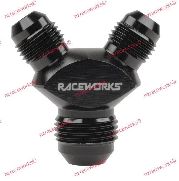 RACEWORKS Y BLOCK FLARE AN THREAD 3 X AN-3 | RWF-930-03-03BK-NZRACEWORKS-Autoignite NZ