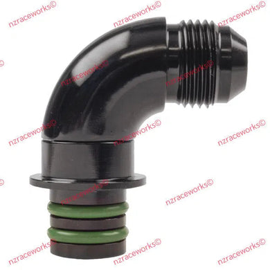 RACEWORKS ZF TRANSMISSION ADAPTER AN-8 90DEG (16.4MM O.D) | RWF-922-ZF-08BK-NZRACEWORKS-Autoignite NZ