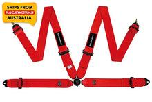 Load image into Gallery viewer, RED 4POINT FIA CAM LOCK HARNESS, 3IN BELTS, SNAP HOOK ENDS | VPR-120RD-NZRACEWORKS-Autoignite NZ
