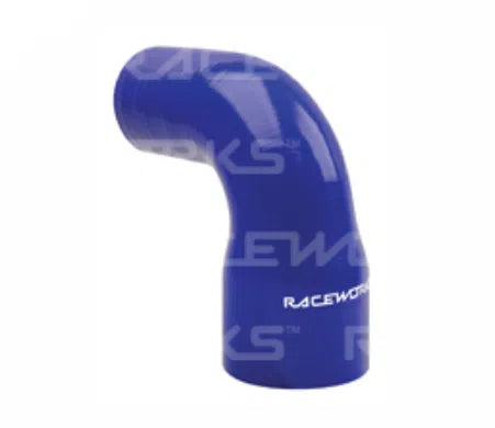 SILICONE HOSE ELBOW 90 DEGREE 3-3.75 INCH (76-95MM) BLUE | SHE-090-300375BE-NZRACEWORKS-Autoignite NZ