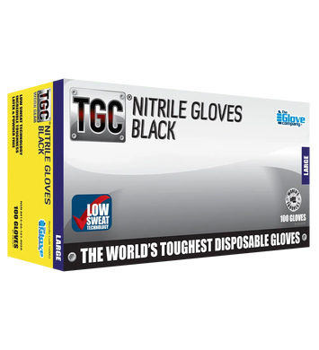 TGC® Black Nitrile Disposable Gloves Box of 100-TGC-Autoignite NZ