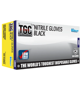 TGC® Black Nitrile Disposable Gloves Box of 100-TGC-Autoignite NZ
