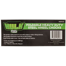 Load image into Gallery viewer, HULK FOLDING WHEEL CHOCK STEEL L190 X W70 X H75 | HU0133
