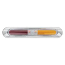 Load image into Gallery viewer, ZEON LED AMB/RED SDE MARKR LAMP 10-30V 21 LEDs CHROME BEZEL-IGNITE-Autoignite NZ
