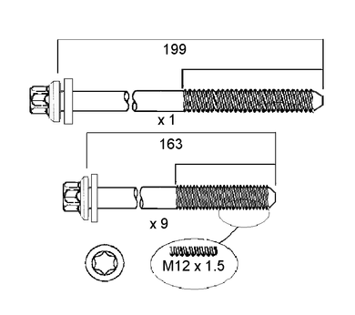 HEAD BOLT SET HONDA F23-PERMASEAL-Autoignite NZ