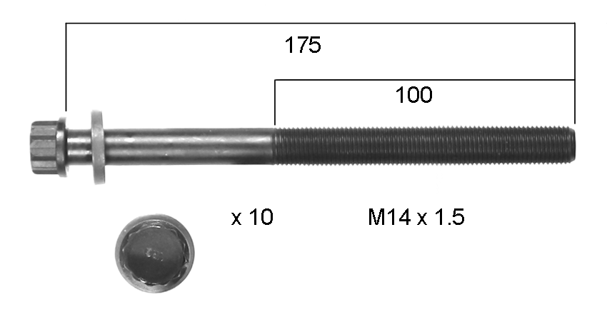 HEAD BOLT SET HYUNDAI D4HB-PERMASEAL-Autoignite NZ